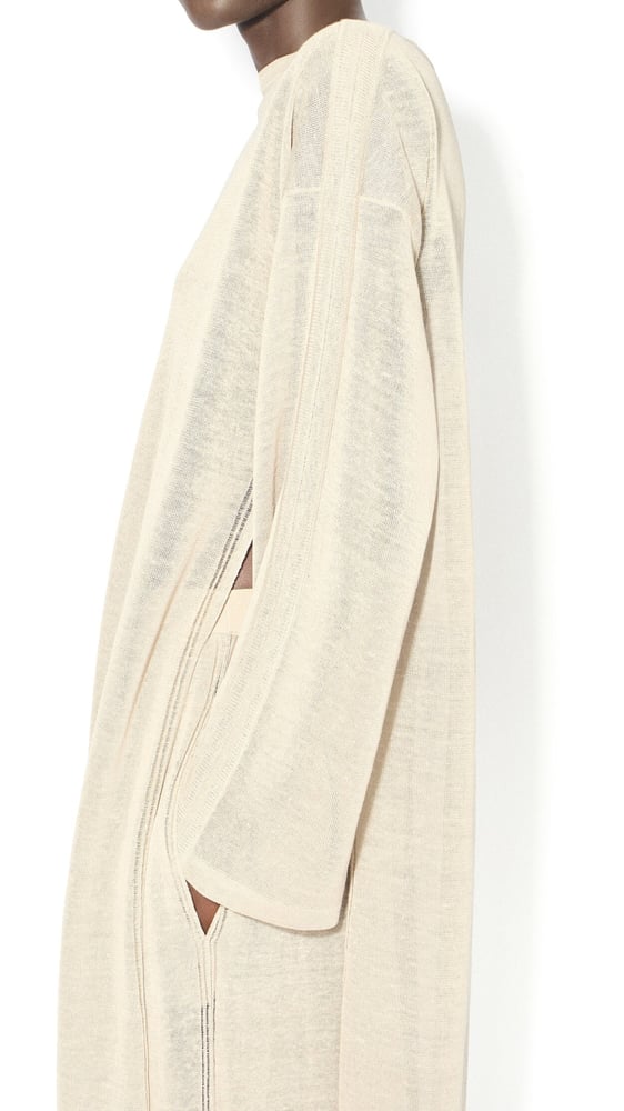 ROBE CAFTAN EN LIN ET SOIE