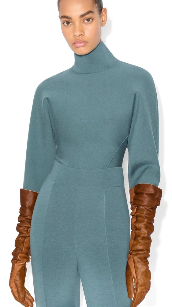 PANTALON FUSELÉ EN MAILLE DE LAINE