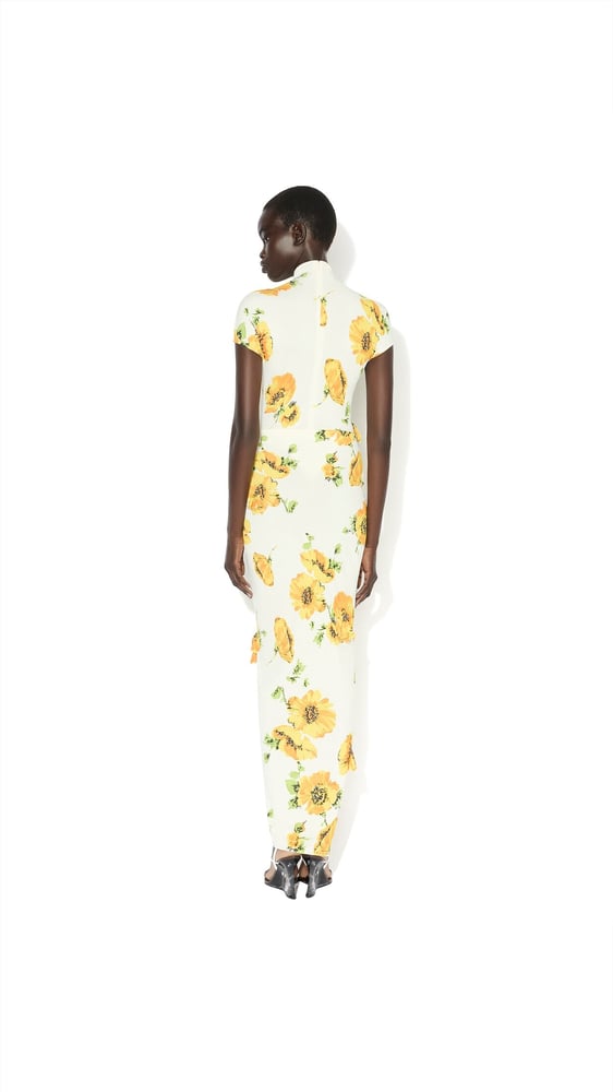 ROBE DRAPÉE À IMPRIMÉS