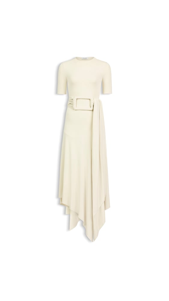 ROBE CEINTURÉE EN JERSEY