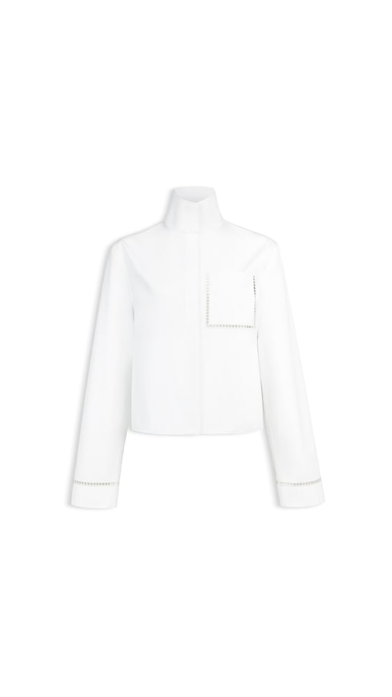 CHEMISE AJOURÉE EN POPELINE DE COTON