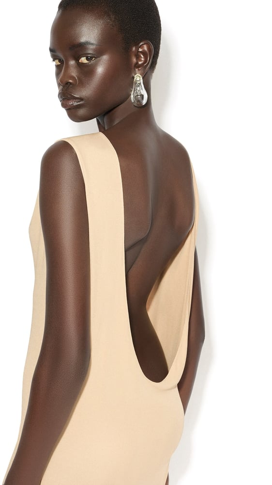 ROBE DOS NU EN CRÊPE JERSEY