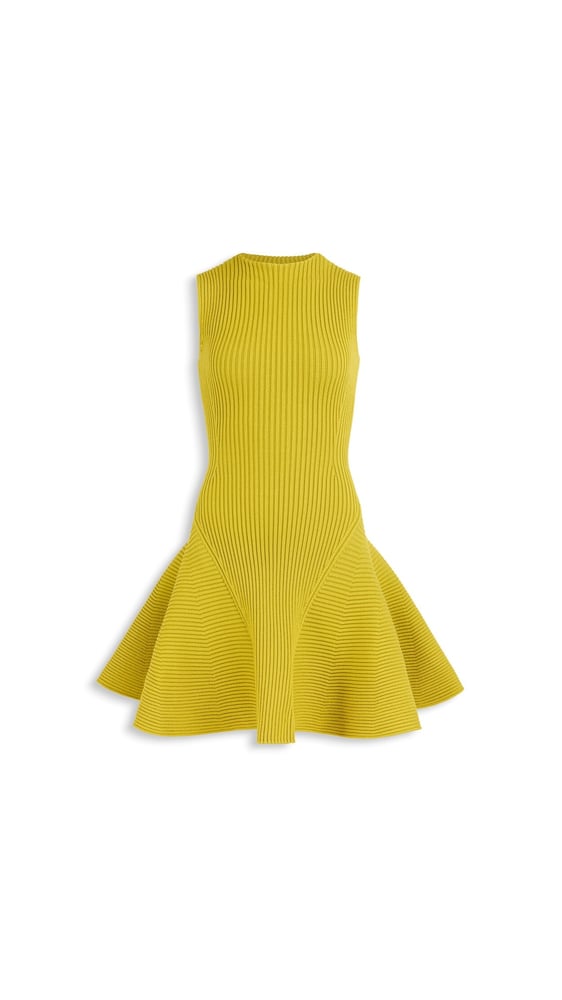ROBE ÉVASÉE EN MAILLE CÔTELÉE
