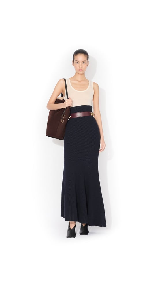 DÉBARDEUR EN LAINE SEMI-TRANSPARENTE