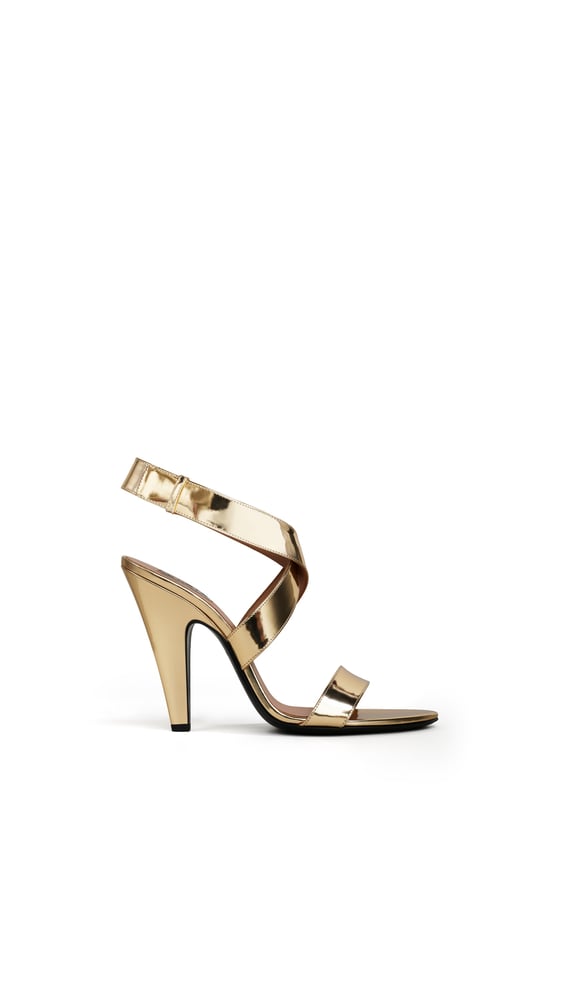 SANDALES CONE EN CUIR MIROIR