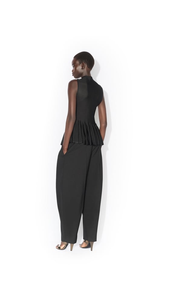 PANTALON ROND EN GABARDINE DE LAINE
