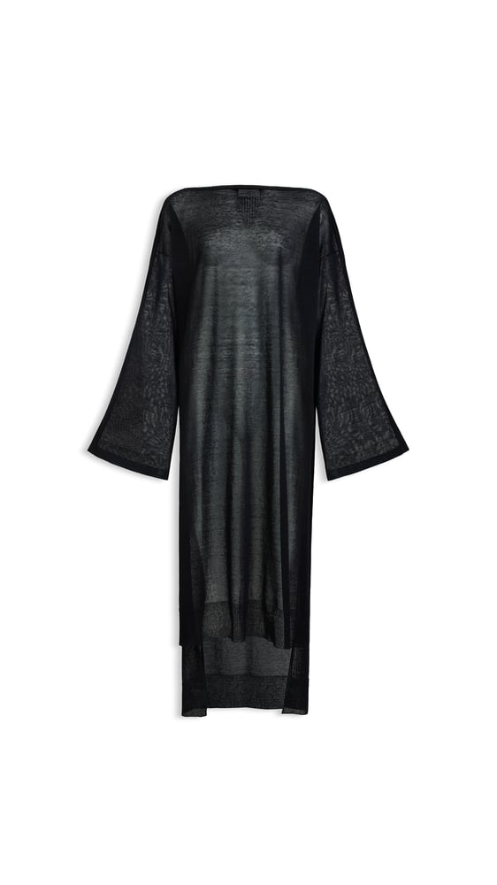 ROBE CAFTAN EN LIN ET SOIE