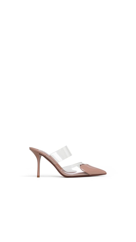 MULES LE CŒUR EN CUIR VERNI