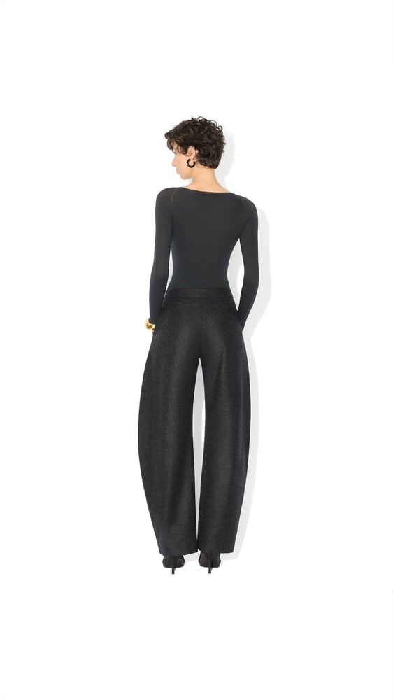 PANTALON TAILLEUR ROND EN LAINE LÉGÈRE