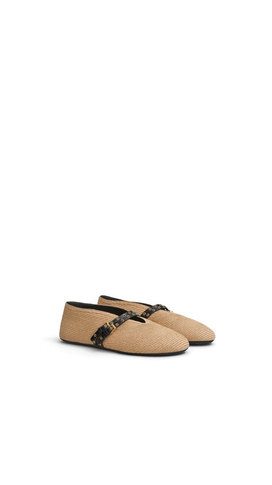 BALLERINES EN PAILLE TRESSÉE