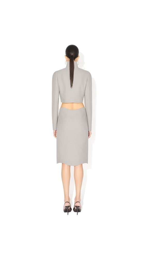 VESTE AJUSTÉE EN CRÊPE DE LAINE
