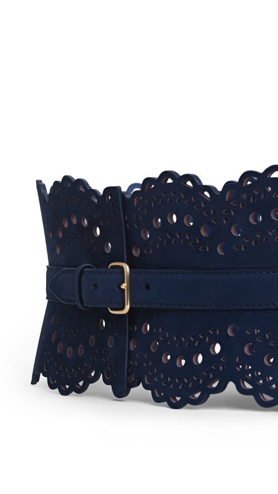 CEINTURE BUSTIER EN NUBUCK VIENNE PERFORÉ