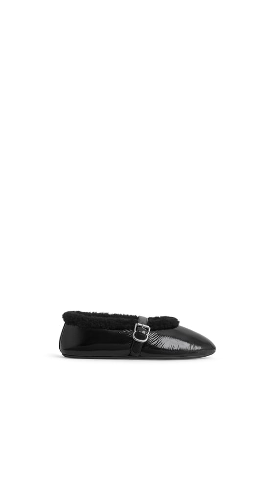 BALLERINES EN SHEARLING NAPLACK
