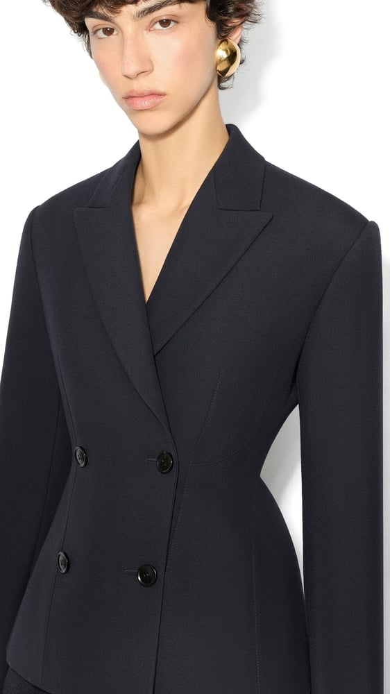 VESTE À DOUBLE BOUTONNAGE EN LAINE