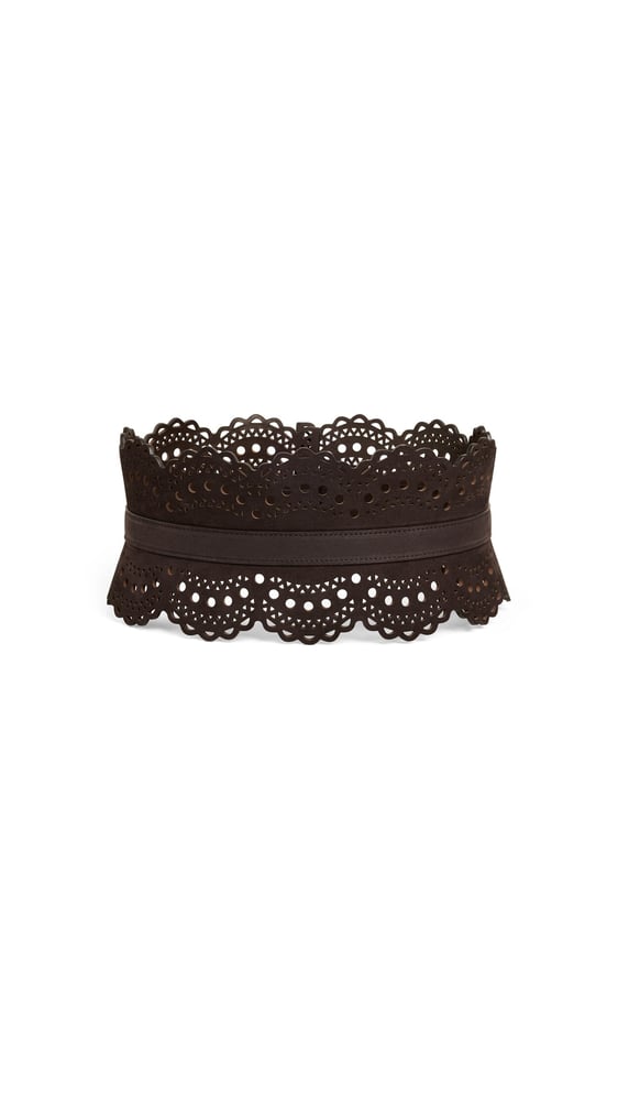 CEINTURE BUSTIER EN NUBUCK VIENNE PERFORÉ