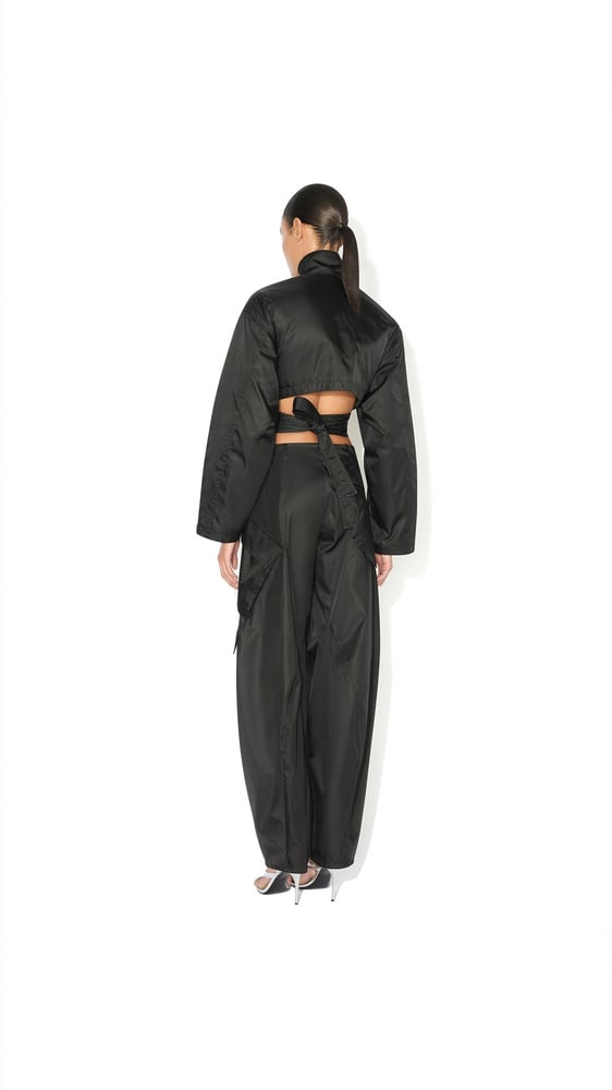PANTALON CARGO EN TAFFETAS