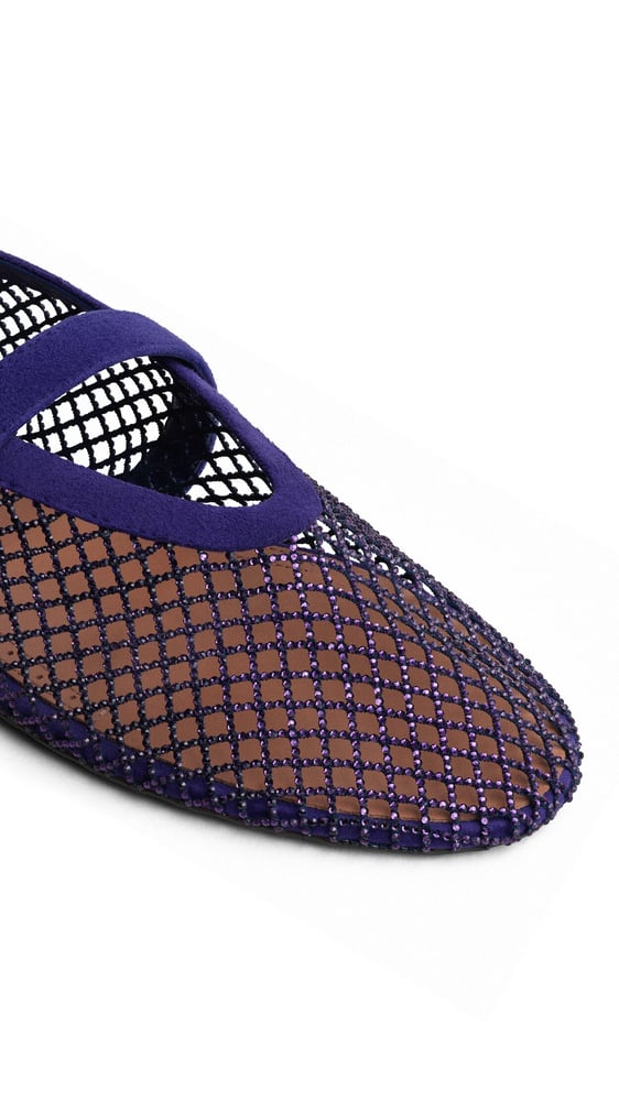 BALLERINES EN RÉSILLE À STRASS