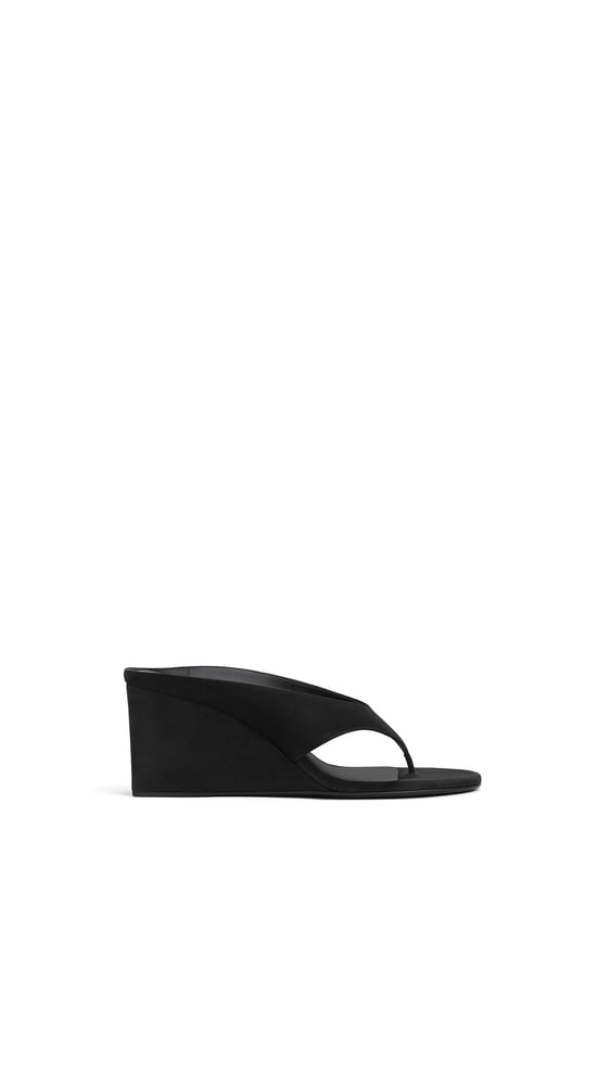 MULES TONG COMPENSEES EN SUEDE