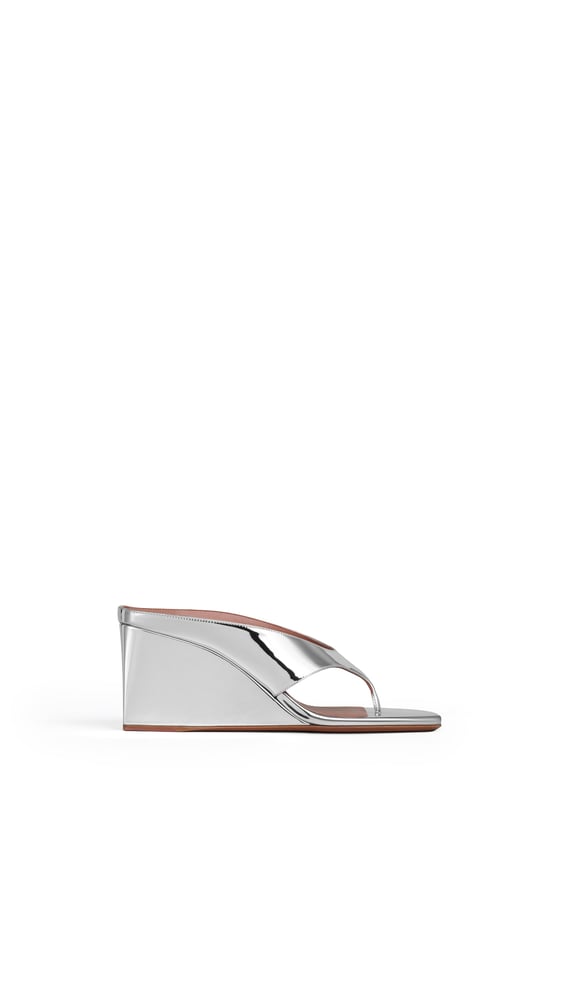 MULES TONG CUBE EN TISSU MIROIR