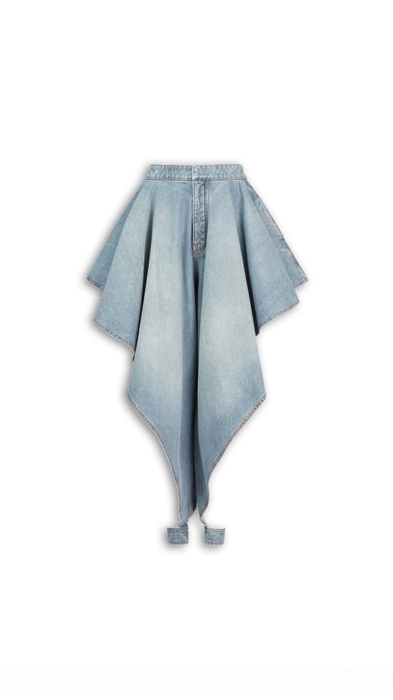 JEAN TRIANGLE EN DENIM DÉLAVÉ