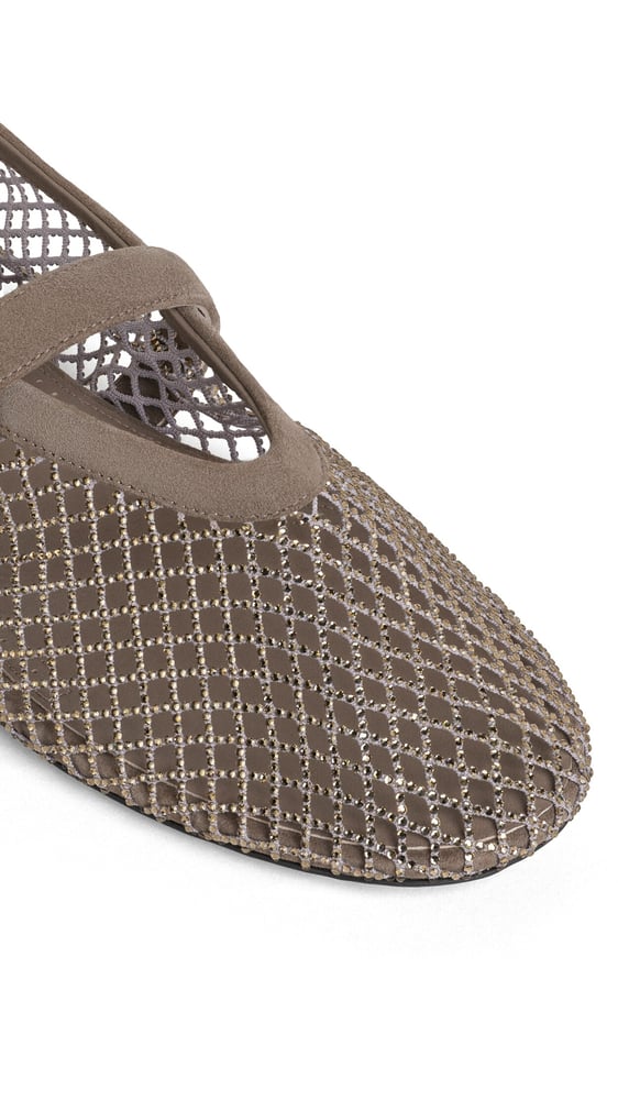 BALLERINES EN RÉSILLE À STRASS