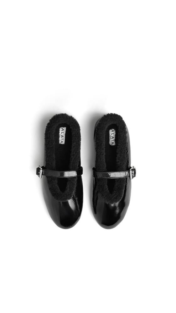 BALLERINES EN SHEARLING NAPLACK