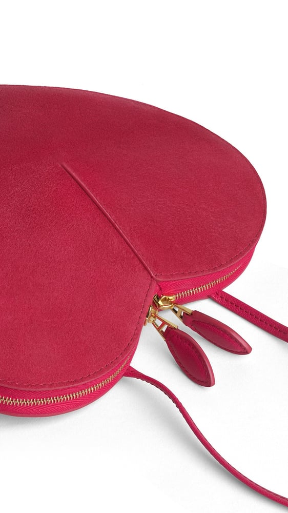 SAC LE CŒUR BI-MATIERE EN CUIR