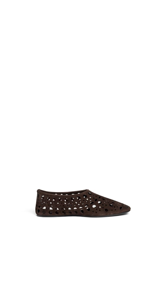 SLIPPERS VIENNE EN CUIR VELOURS
