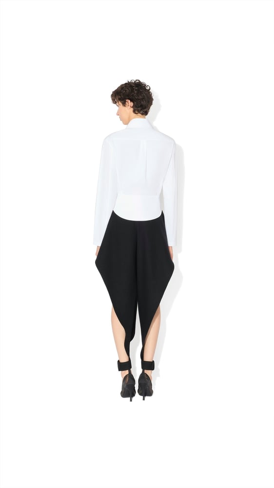 PANTALON TRIANGLE EN LAINE FEUTRÉE