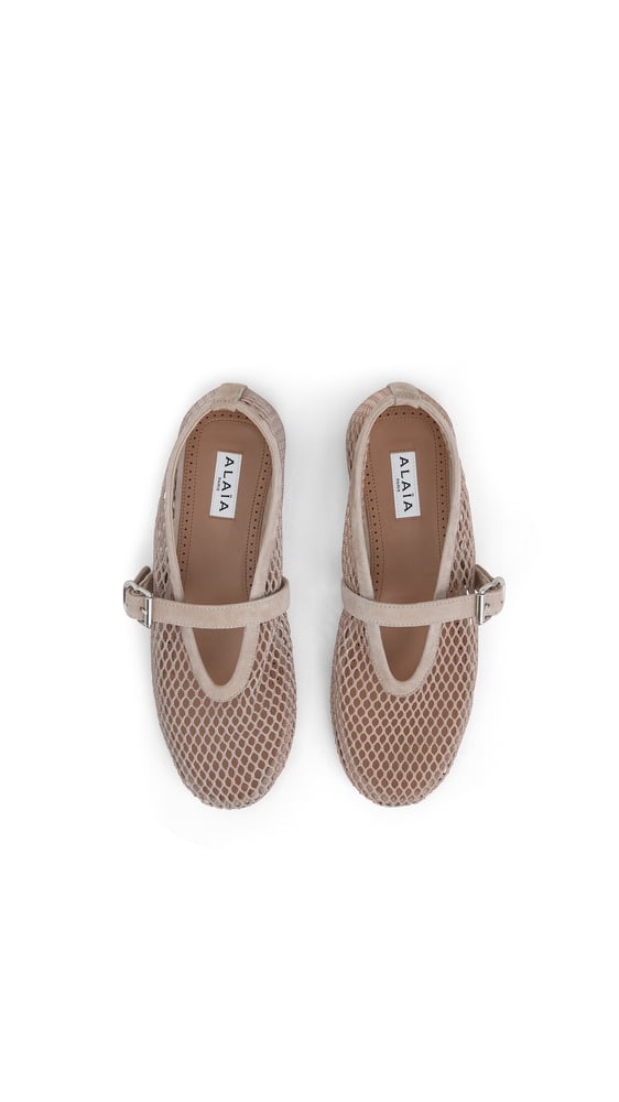 BALLERINES EN RÉSILLE ET SUÈDE