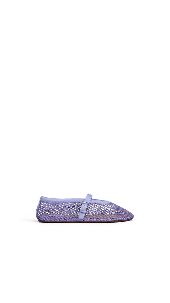 BALLERINES EN RÉSILLE ET SUÈDE