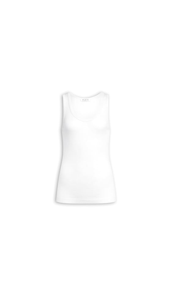 DÉBARDEUR EN LAINE SEMI-TRANSPARENTE