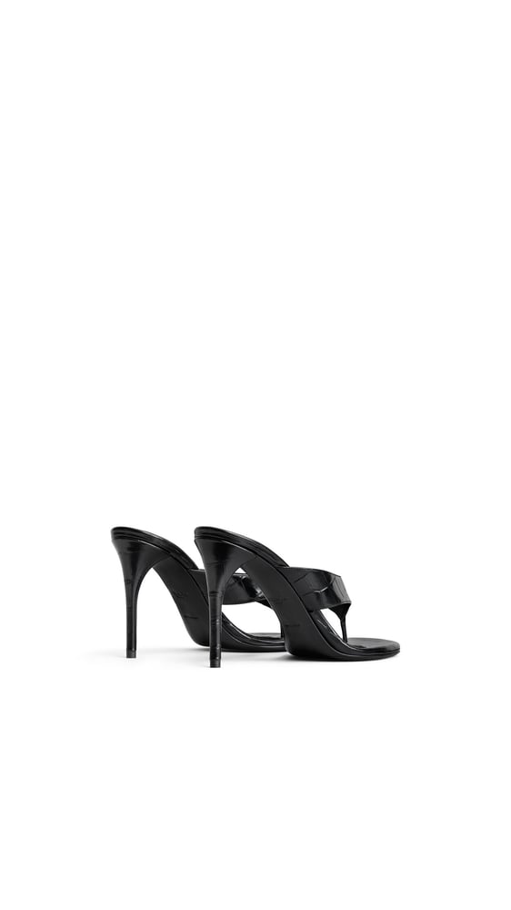 MULES TONG EN CUIR EMBOSSÉ CROCODILE