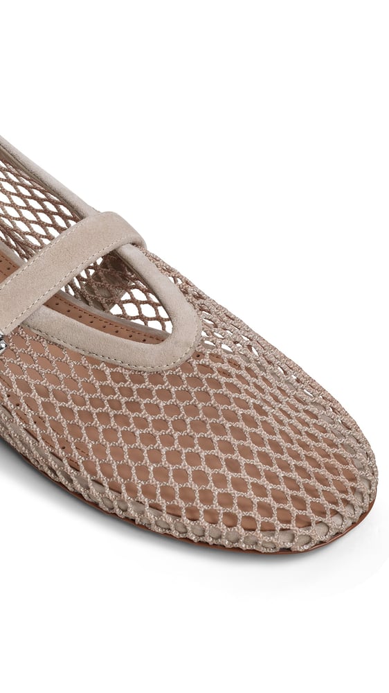 BALLERINES EN RÉSILLE ET SUÈDE