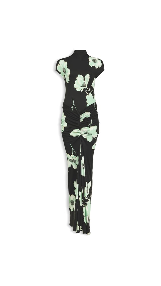 ROBE DRAPÉE À IMPRIMÉS