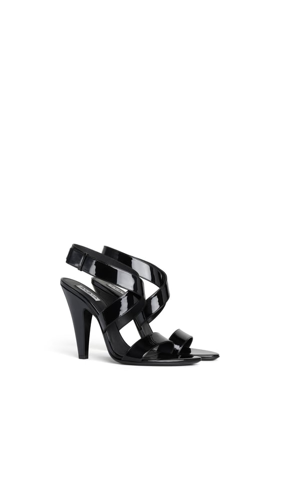 SANDALES CONE EN CUIR VERNI