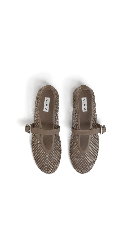 BALLERINES EN RÉSILLE À STRASS