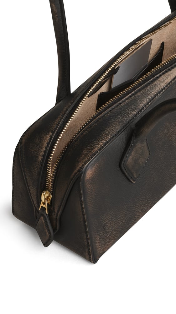 SAC LE TECKEL MEDIUM EN CUIR PATINÉ