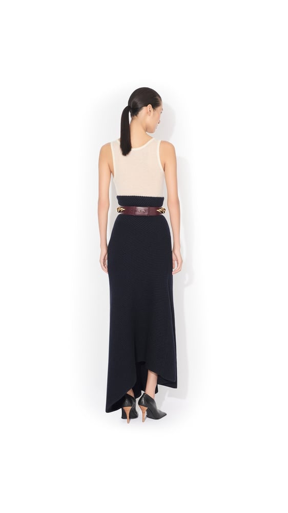 DÉBARDEUR EN LAINE SEMI-TRANSPARENTE