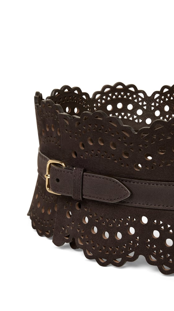 CEINTURE BUSTIER EN NUBUCK VIENNE PERFORÉ