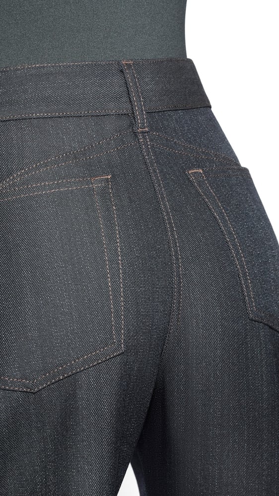 PANTALON ROND EN DENIM DE LAINE