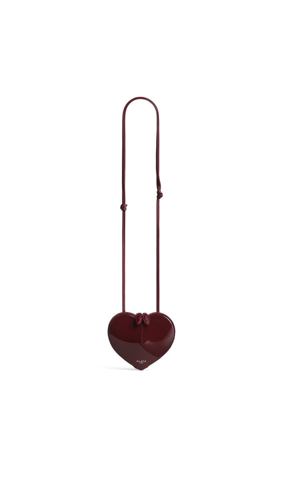 SAC LE COEUR SMALL EN CUIR VERNI