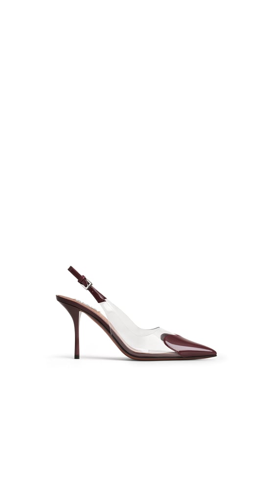 SLINGBACKS LE CŒUR 90 EN CUIR VERNI