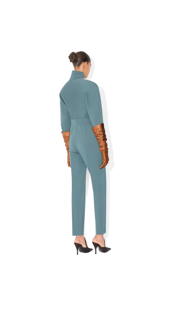 PANTALON FUSELÉ EN MAILLE DE LAINE