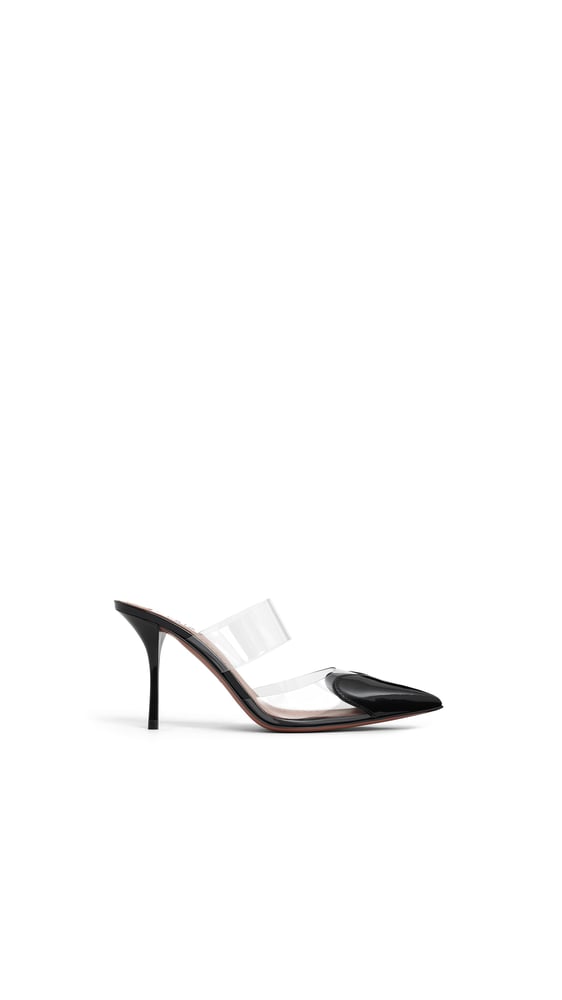 MULES LE CŒUR EN CUIR VERNI