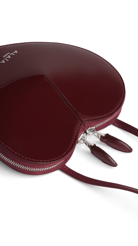 SAC LE COEUR SMALL EN CUIR VERNI