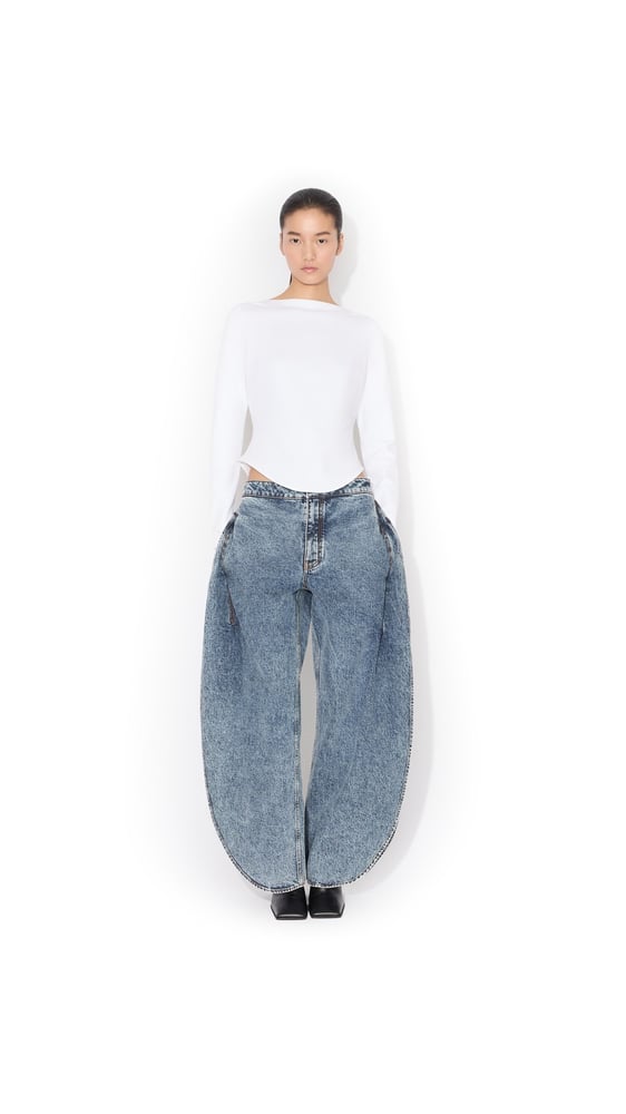 PANTALON PÉTALE EN DENIM