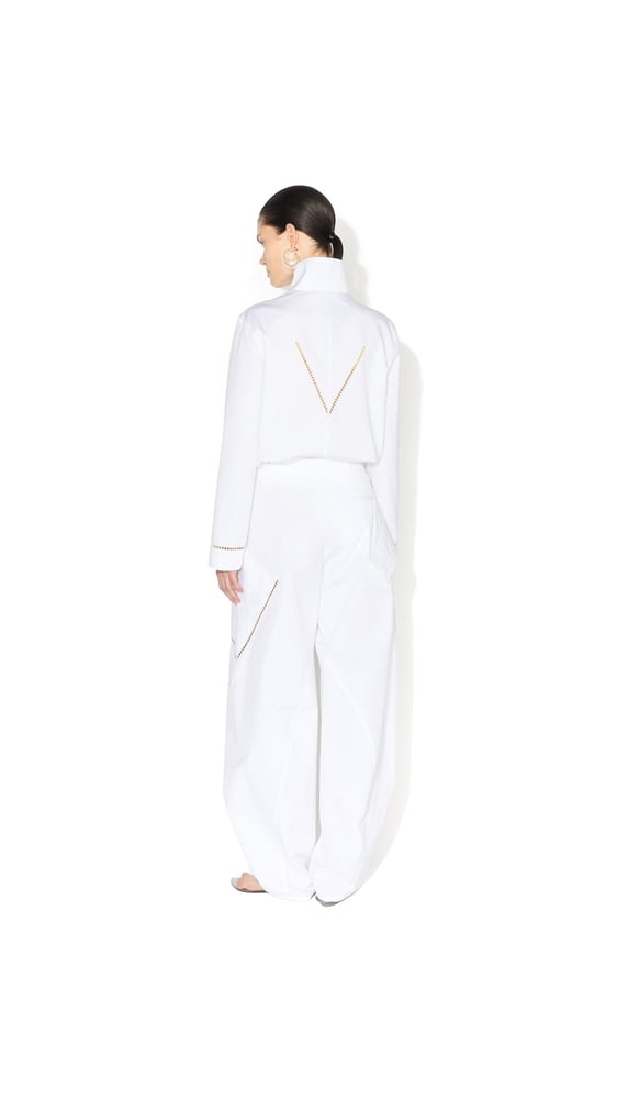 PANTALON CARGO EN POPELINE DE COTON