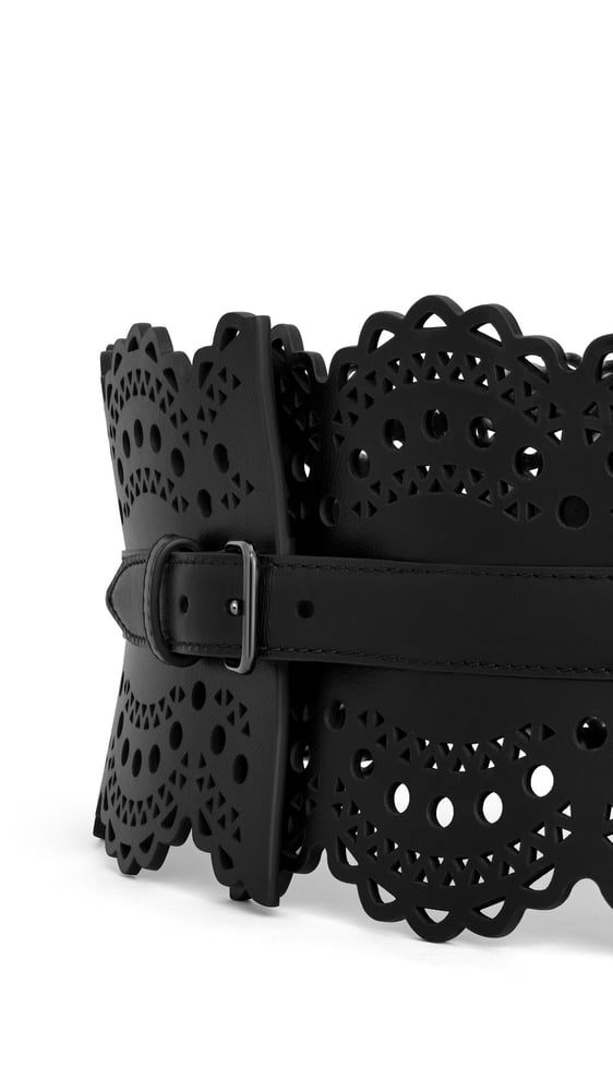 CEINTURE BUSTIER EN CUIR VIENNE PERFORÉ