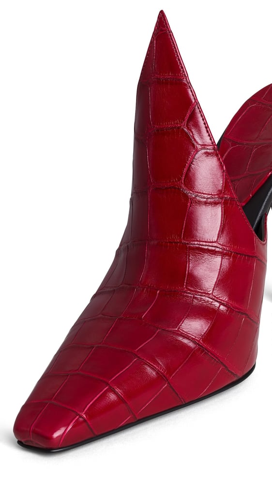 MULES EN CUIR EMBOSSÉ CROCODILE